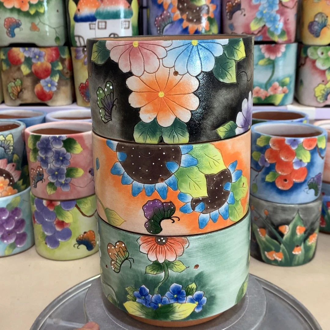 福利花盆，手绘花盆
