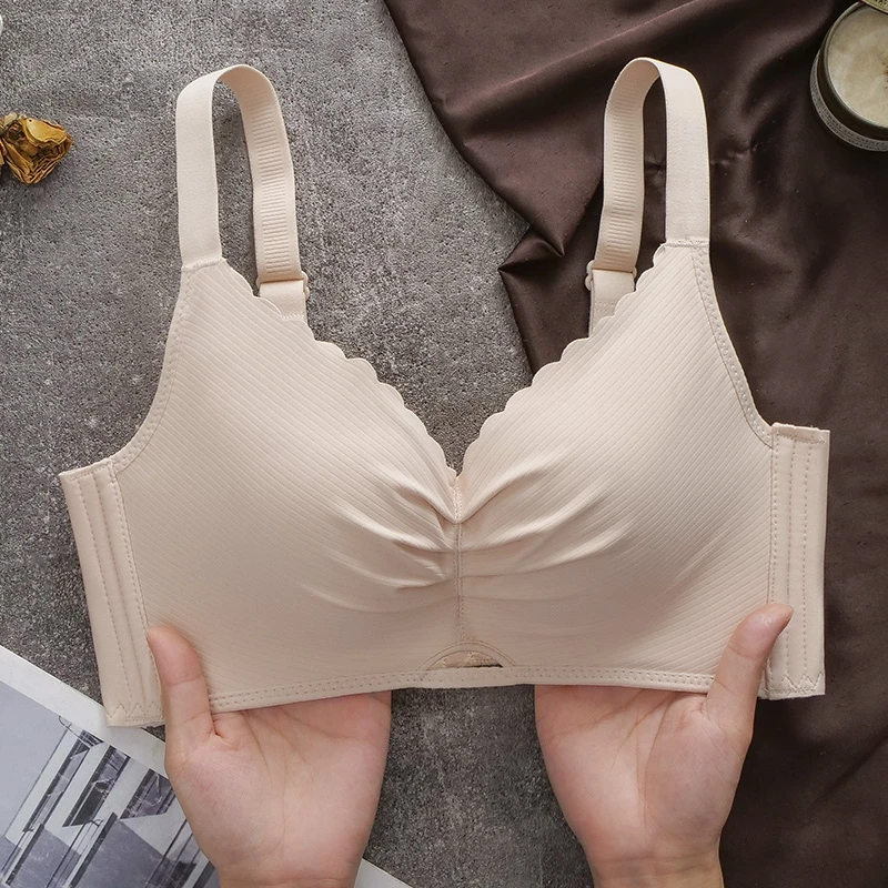 2025新款爆款小胸聚拢内衣女加厚显大平胸专用无钢圈夏季文胸罩