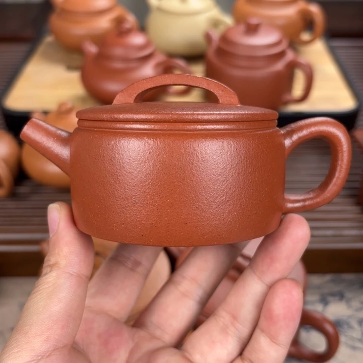 青***宝紫砂茶壶135红降坡汉瓦