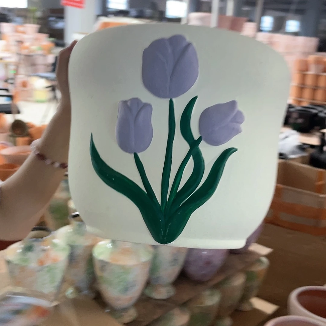 【闪购商品】微瑕奶白色郁金香25-22
