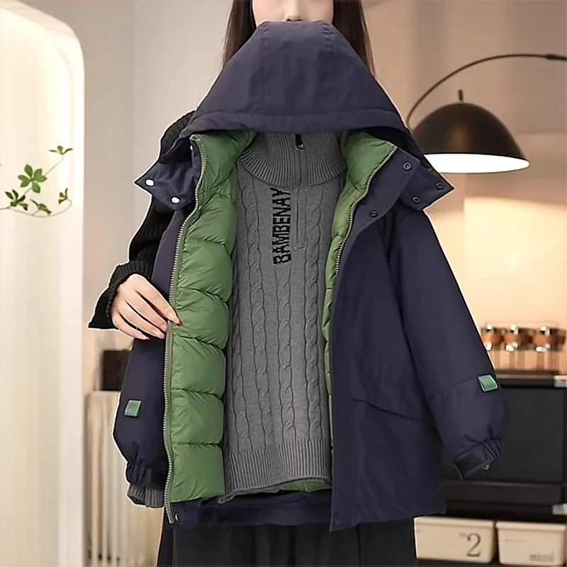 棉衣中大童男童棉袄儿童加棉夹棉外套棉服冬季加厚冬装撞色夹