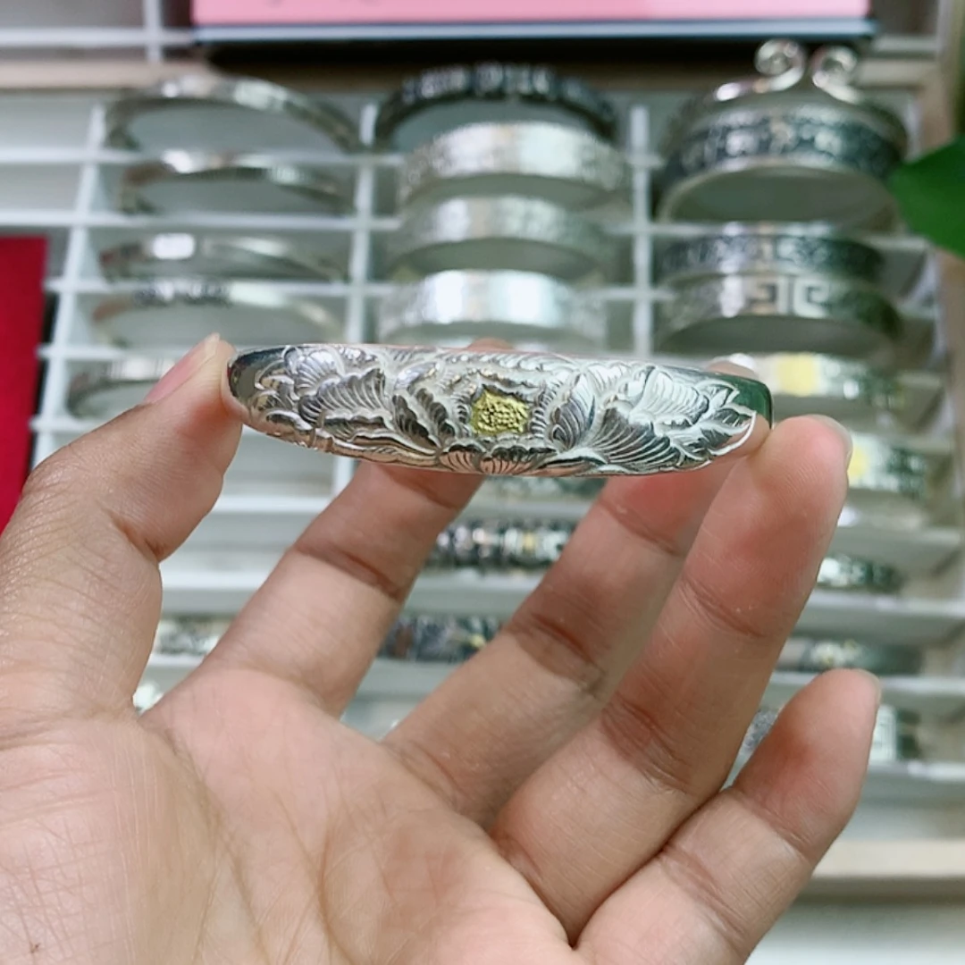 【闪购商品】无足银足银牡丹花