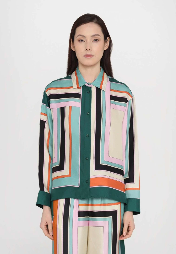 未使用 MaxMara 全新weekend系列 25年新款桑蚕丝条纹衬衫上衣