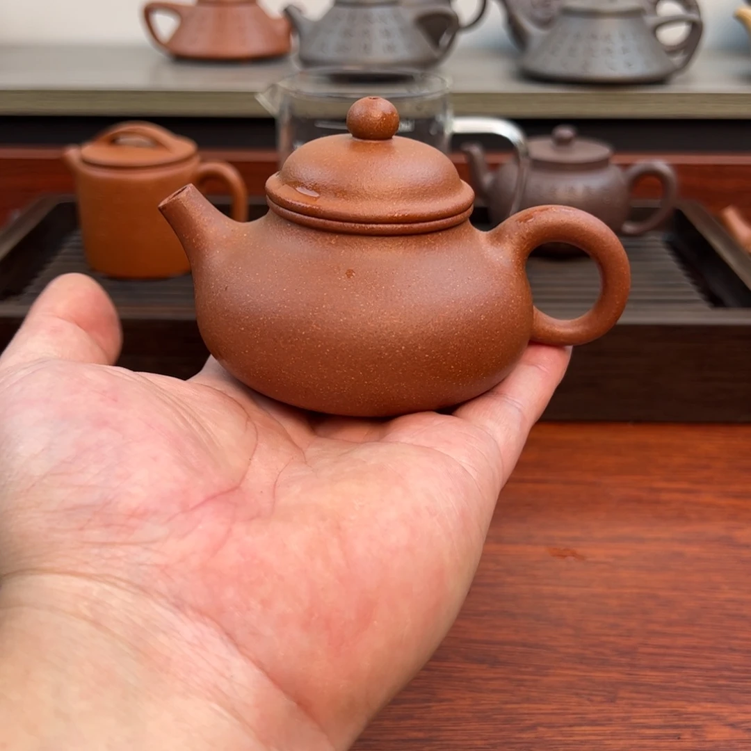 茶壶紫砂容天：160cc 精挑红降坡