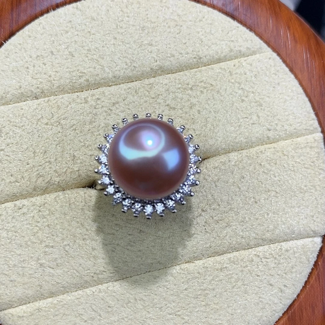 合金戒指淡水珍珠