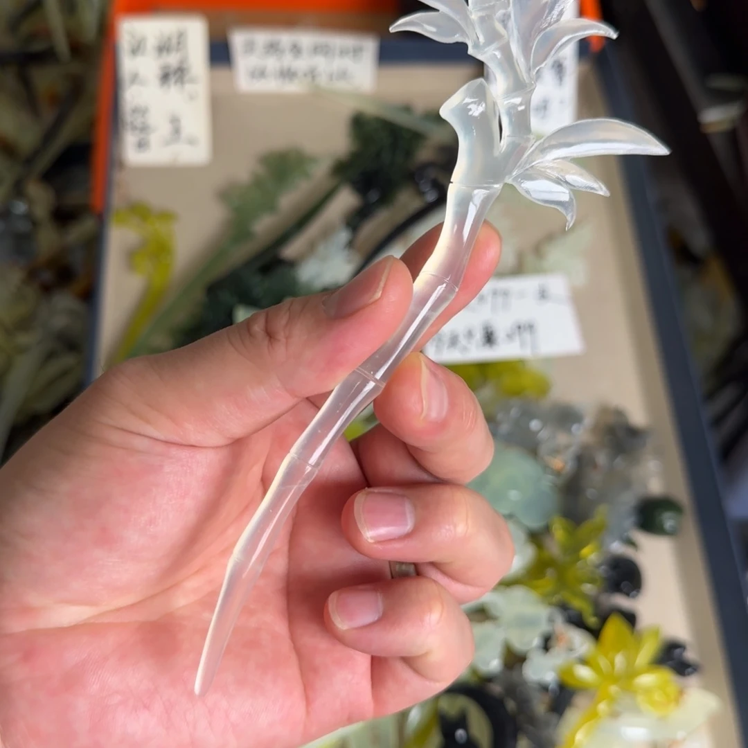 岫玉发饰未镶嵌岫玉发簪就是好看