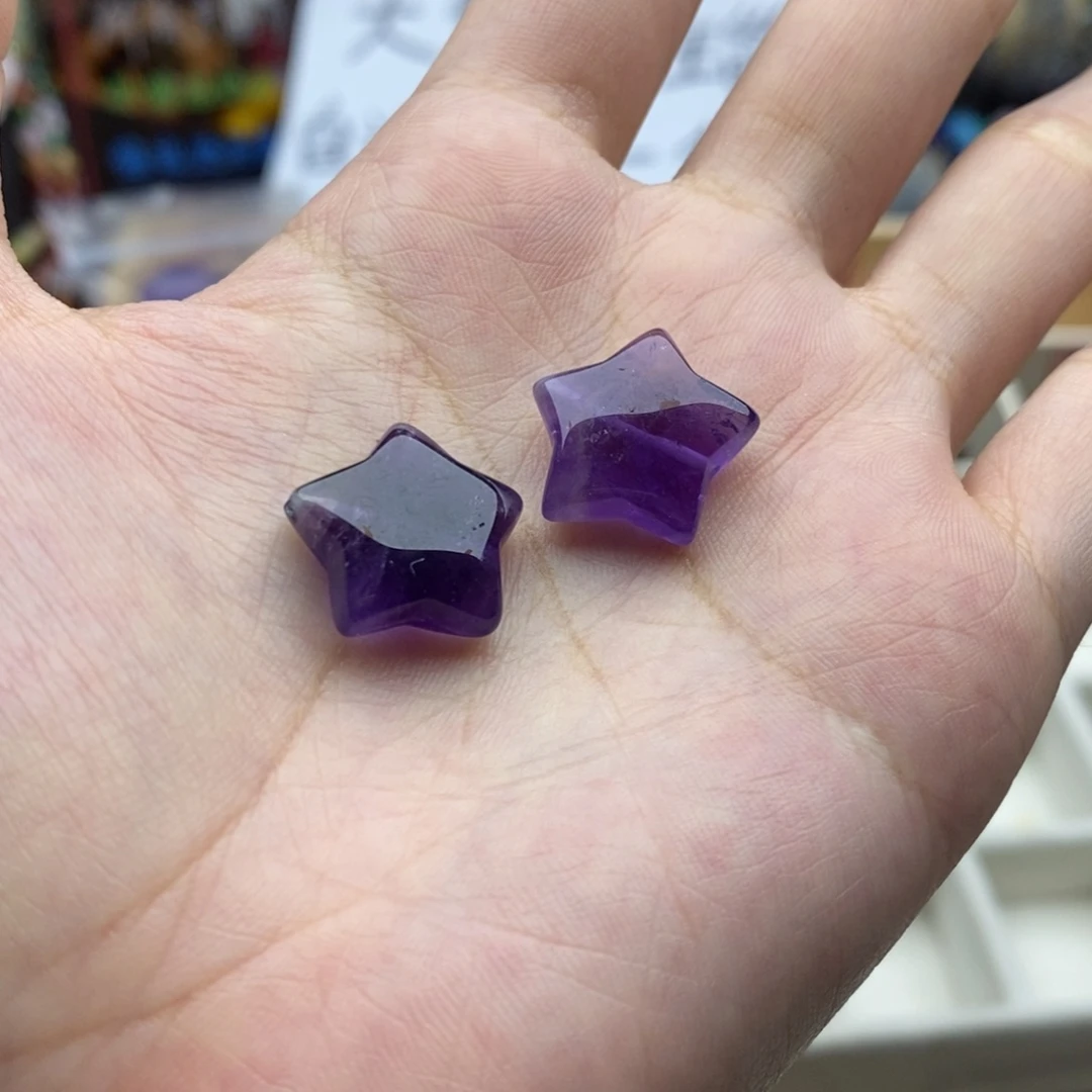 玛瑙/玉髓未镶嵌珠宝半成品一个紫水晶16mm B127