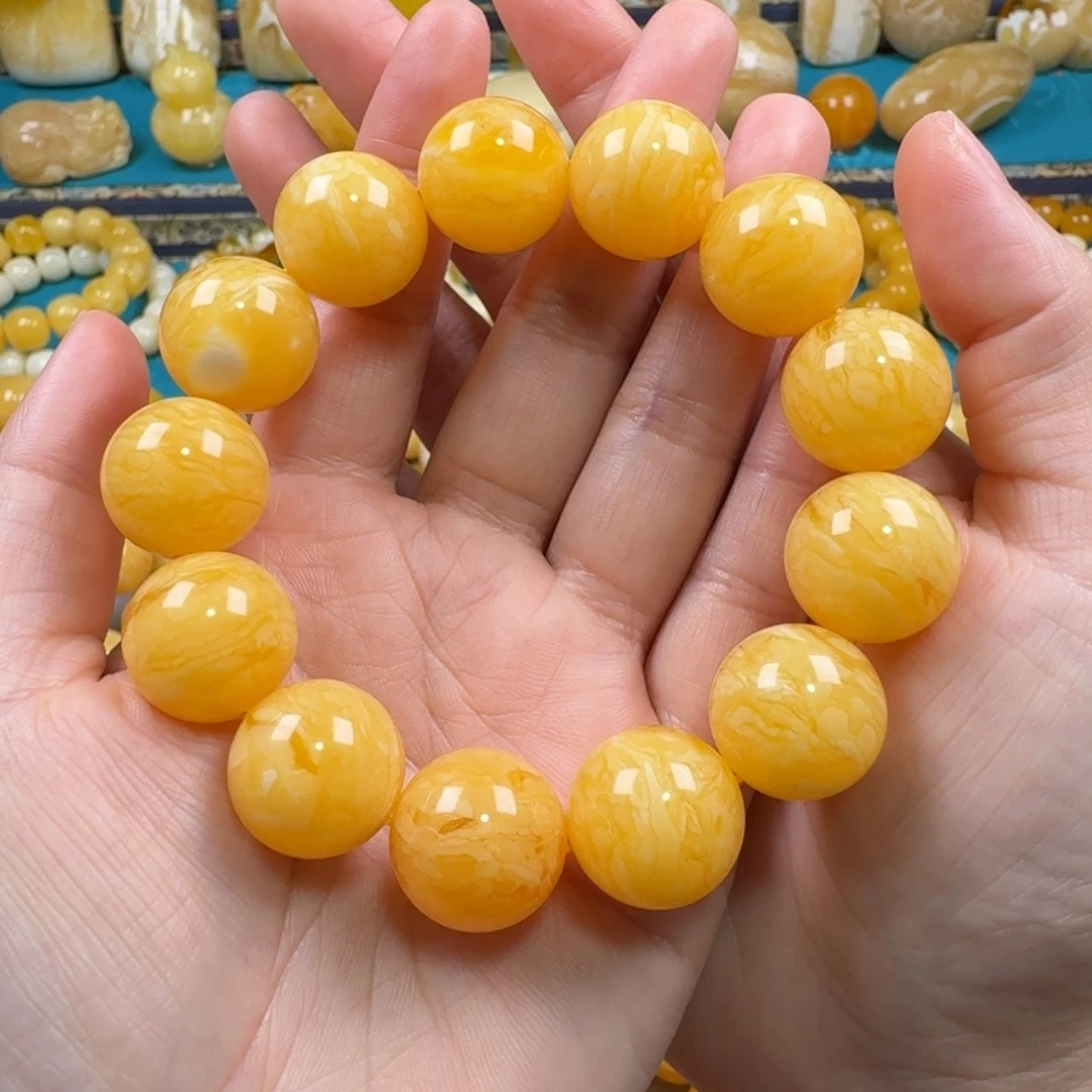 琥珀未镶嵌手链同料