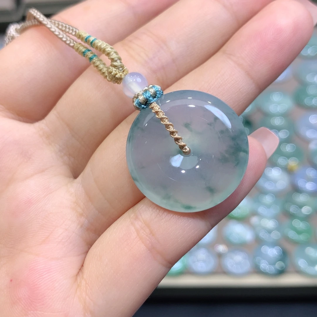 翡翠未镶嵌颈饰平安扣 23.1*5.9