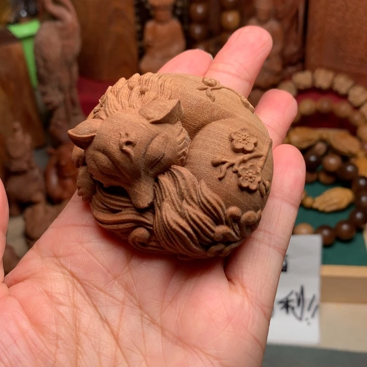 檀香木把件老山檀凤九