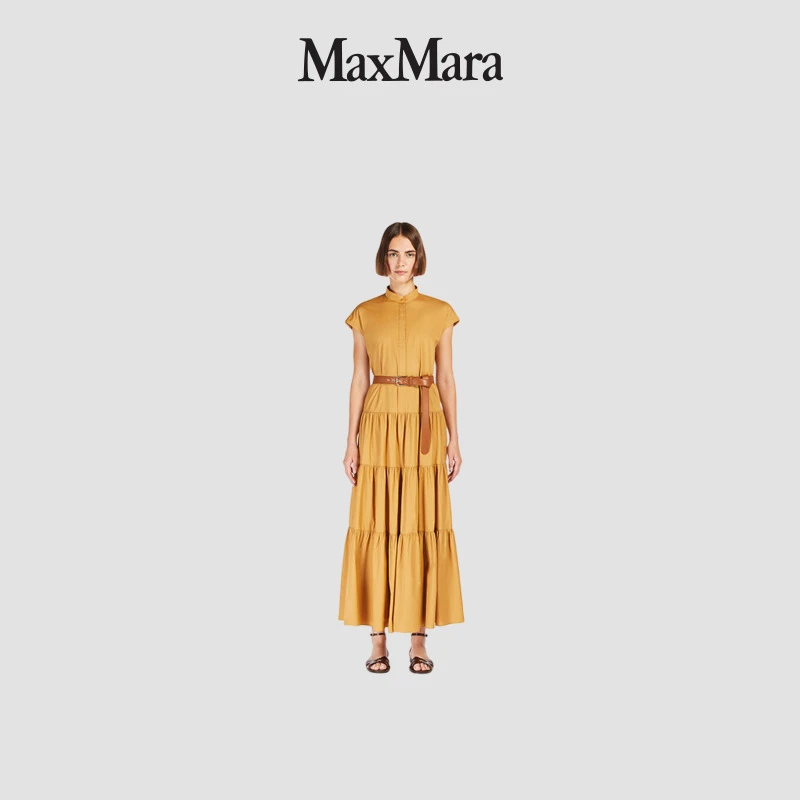 MaxMara2025早春新品女装无袖衬衫连衣裙6221105206