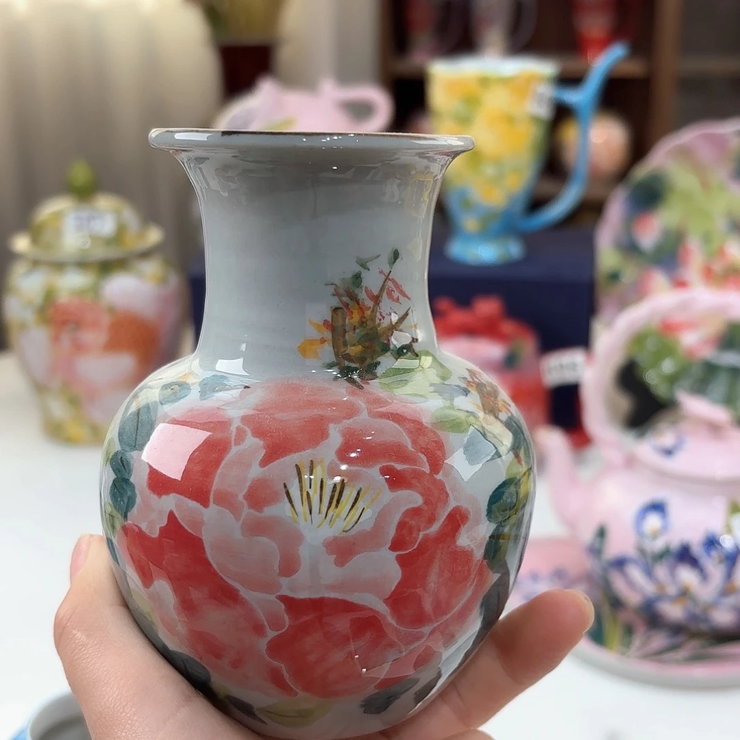 景德镇手绘高温釉下彩陶瓷茶具