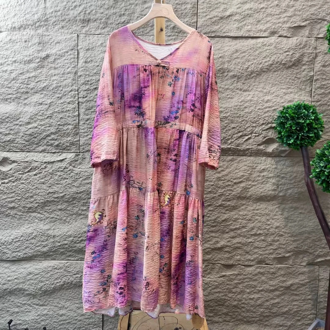 4574新款夏季洋气减龄气质连衣裙QZ