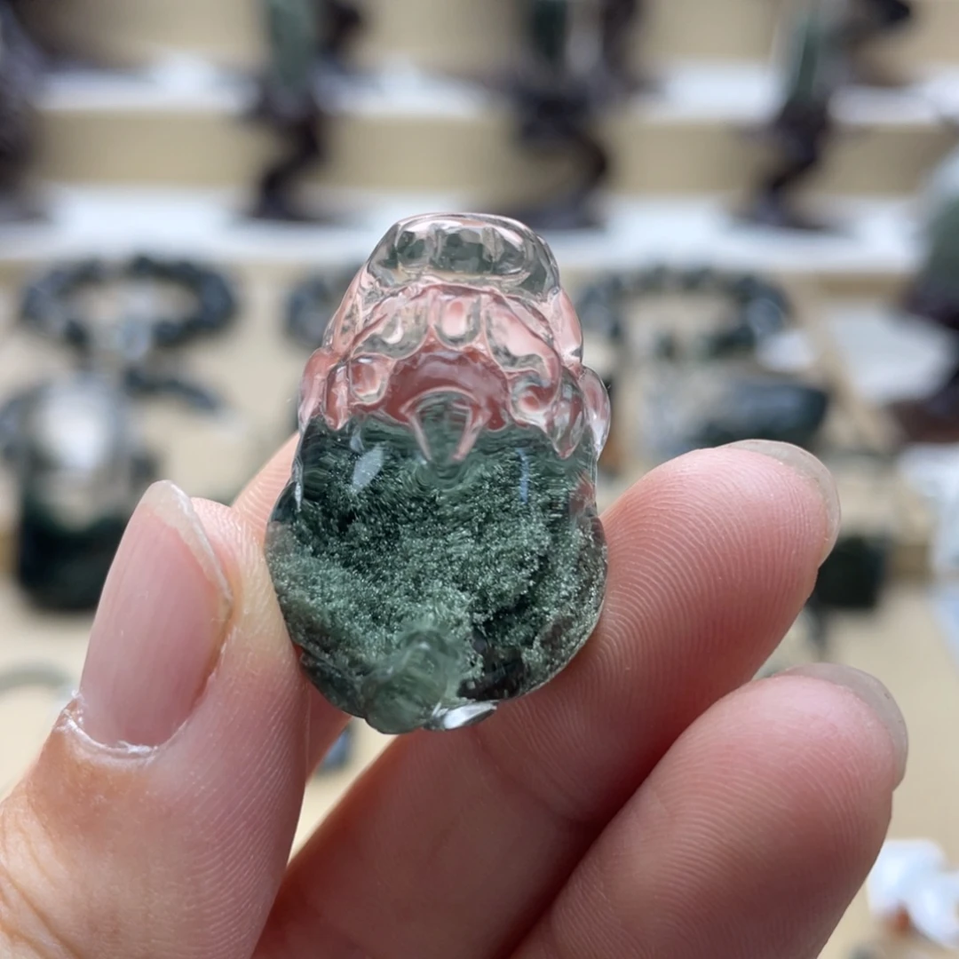 未镶嵌颈饰水晶绿幽灵貔貅