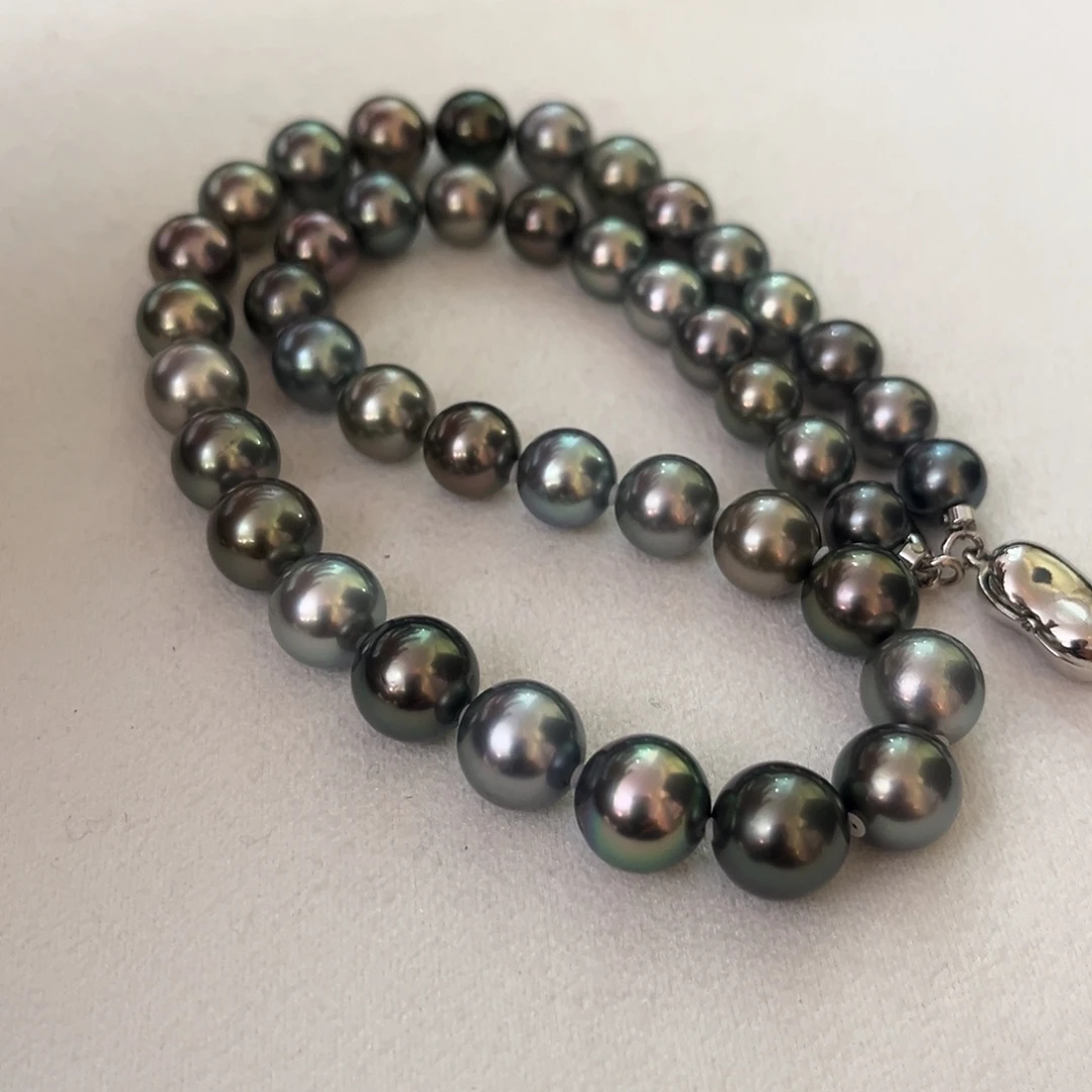 海水珍珠银S925镶嵌颈饰莫兰迪8-11