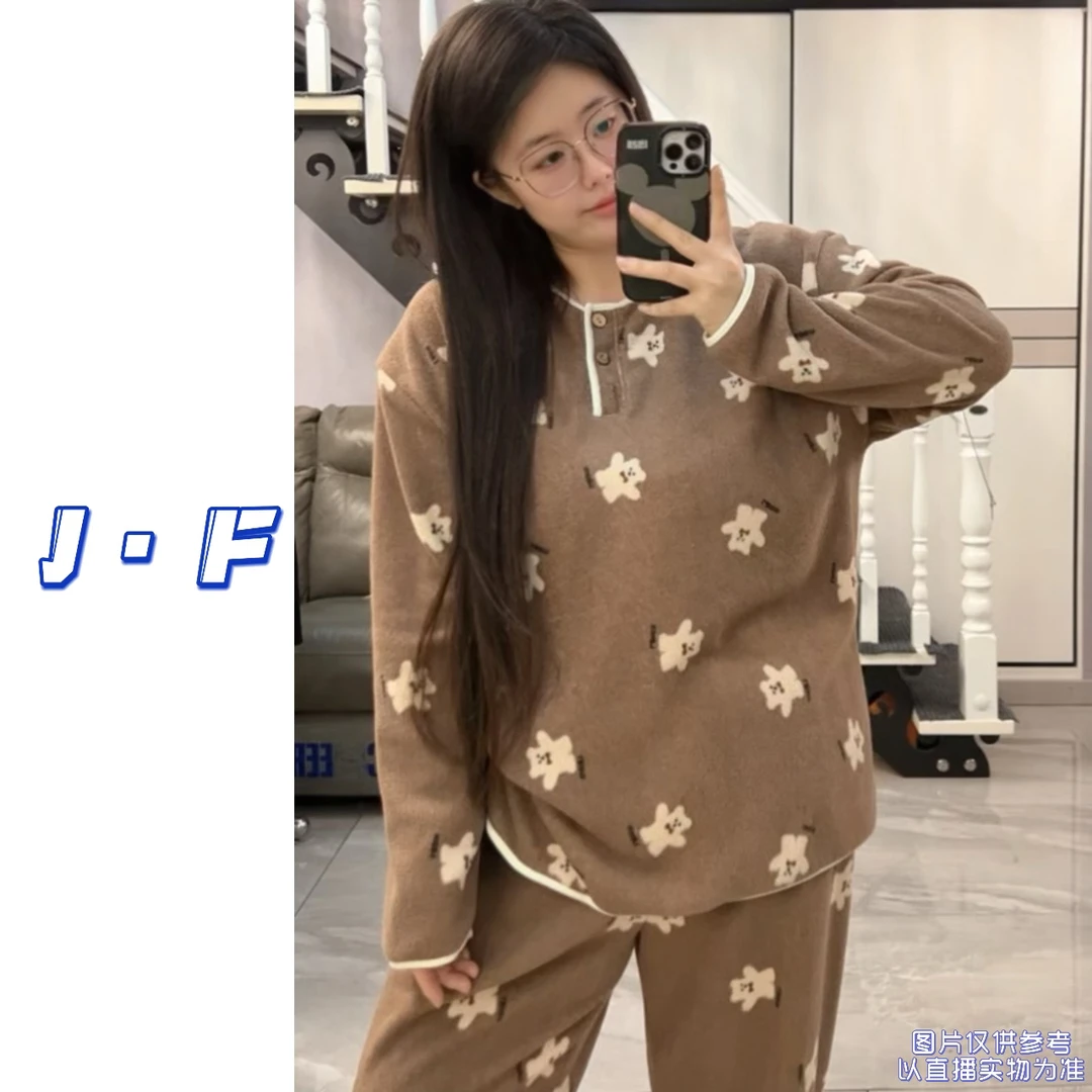 JF定制大码1327卡通云舒绒家居服套装