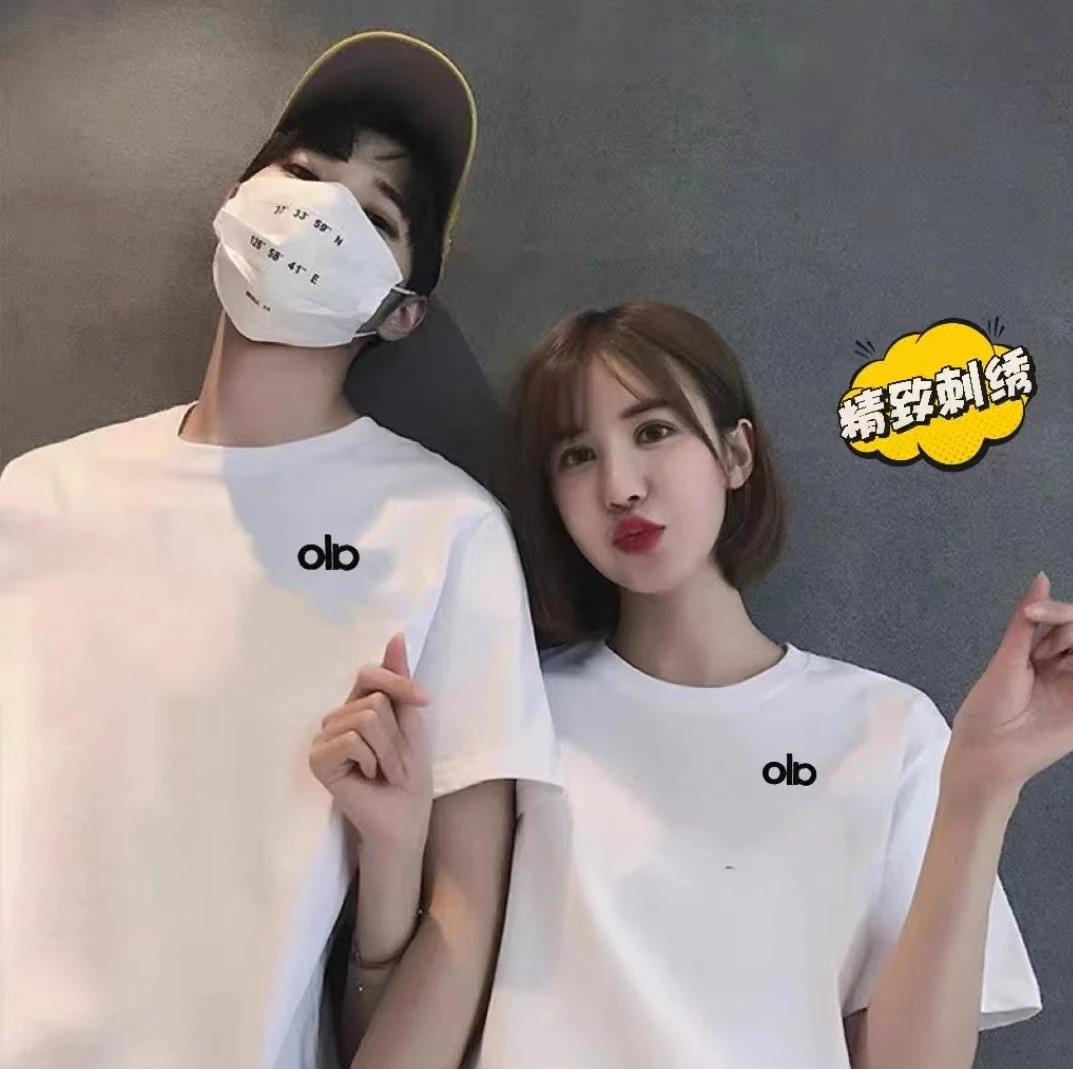 【刺绣 OLD】2025 夏季爆款男女同款情侣半袖圆领t恤时尚简约百搭