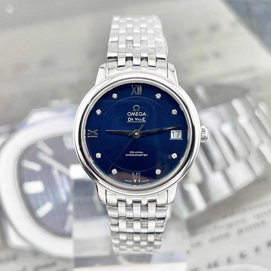 99新 Omega/欧米茄 单表 碟飞 33mm 424.10.33.20.53.001 蓝盘