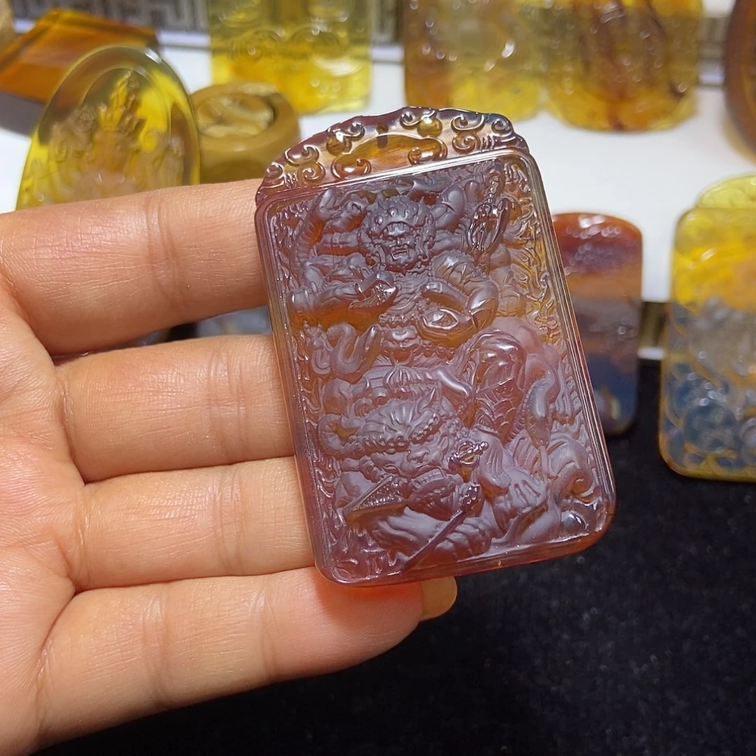 琥珀颈饰未镶嵌缅甸天然琥珀吊坠