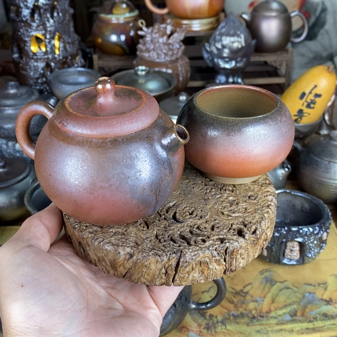 建水紫陶柴烧茶器，开播福利，00029