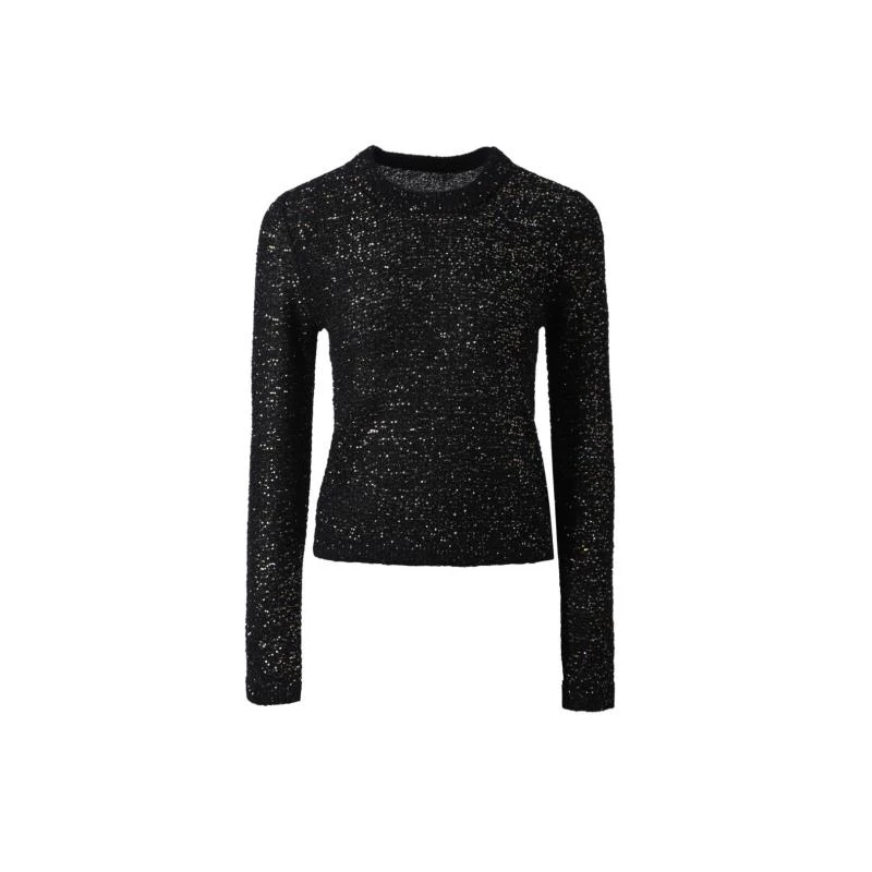 重工亮片闪闪珠片针织衫女洋气轻奢短款打底衫0066