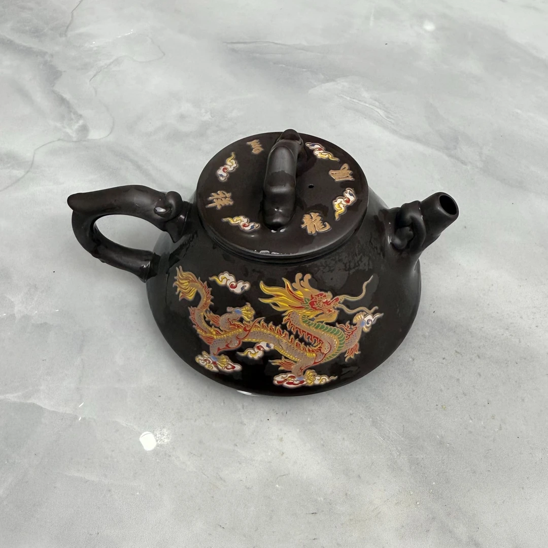 手工深井老紫泥石瓢风云变色茶具茶器C1