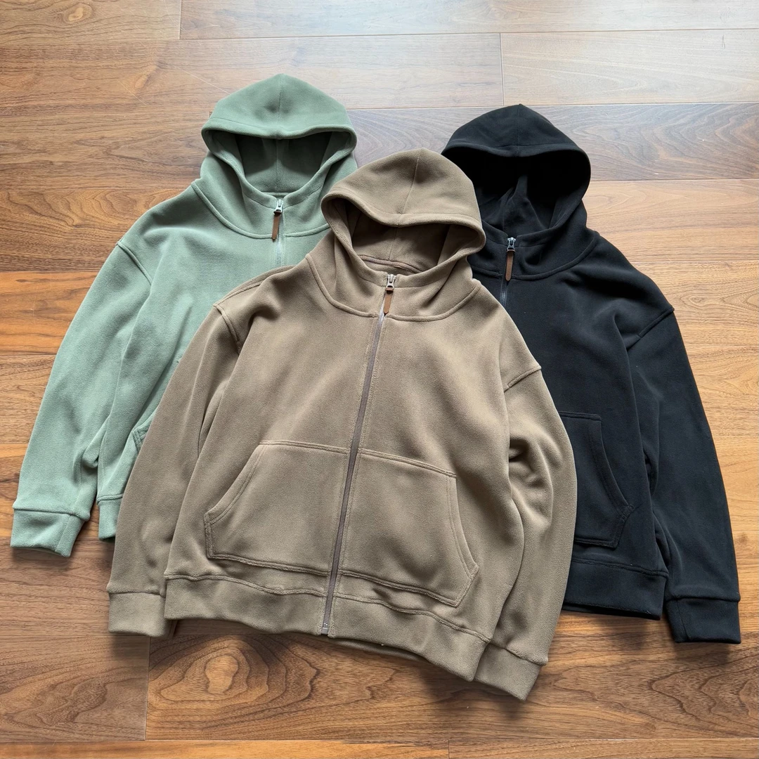 山手线~【双面/摇粒绒/卫衣】重磅.品质.600g亲肤水洗保暖加厚连帽