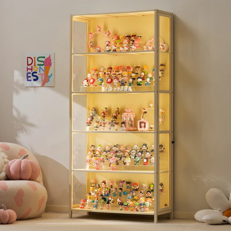 手办展示柜盲盒积木谷子收纳带灯防尘柜痛柜电竞房书柜家居陈列柜