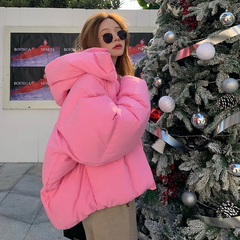 韩系2025冬季新款轻薄面包棉服女加厚宽松小个子短款外套