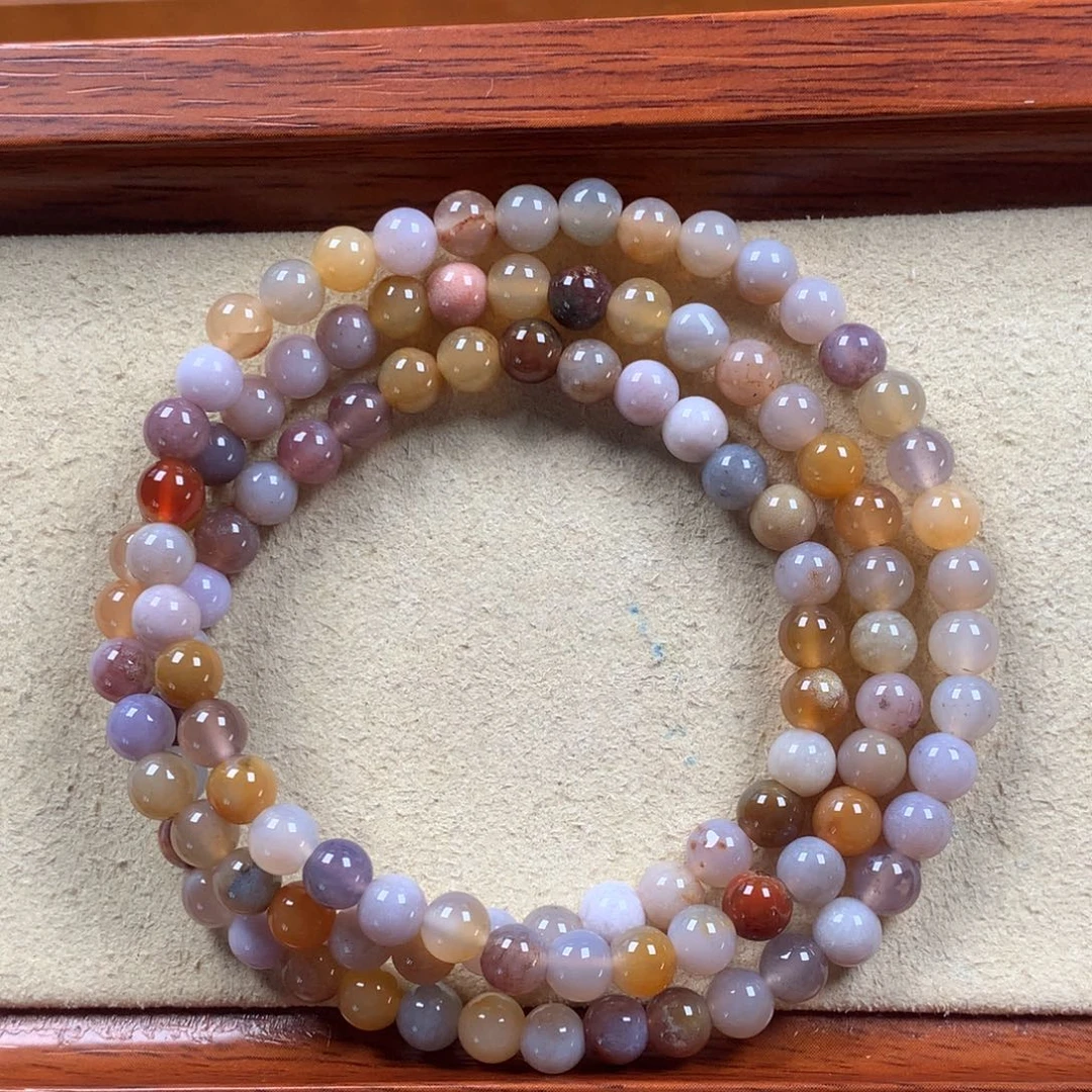 未镶嵌5mm多圈手串168/个。12硅化珊瑚（珊瑚玉）