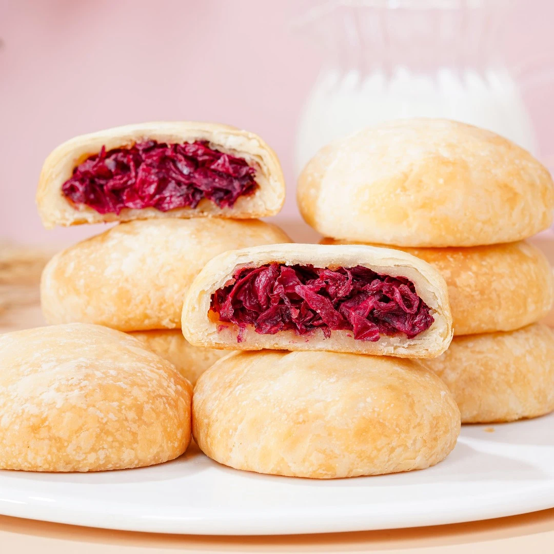 文山特产三七鲜花口味：三七玫瑰花玫瑰鲜花玫瑰五仁老式月饼