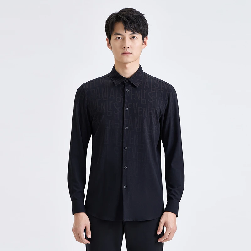 专柜秋冬/柒牌/休闲长袖衬衫/727A73390