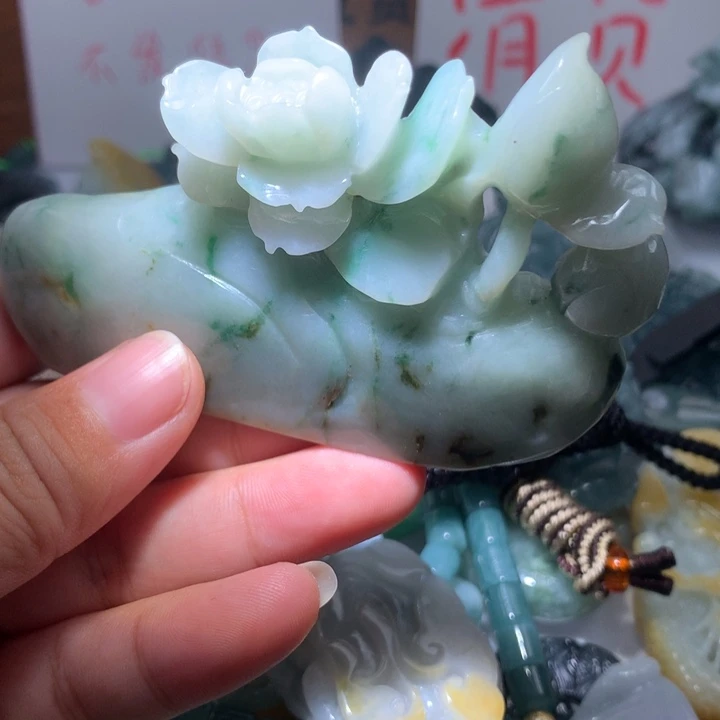 翡翠颈饰未镶嵌保真天然A货翡翠