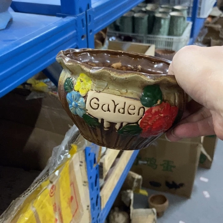 陶瓷花盆单场满9.9发13*8