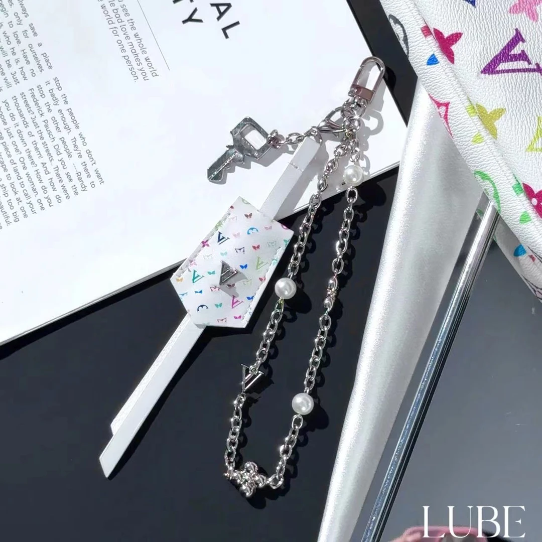 【白三彩行李牌】歪歪高定手工手机挂件适用于安卓苹果手机壳