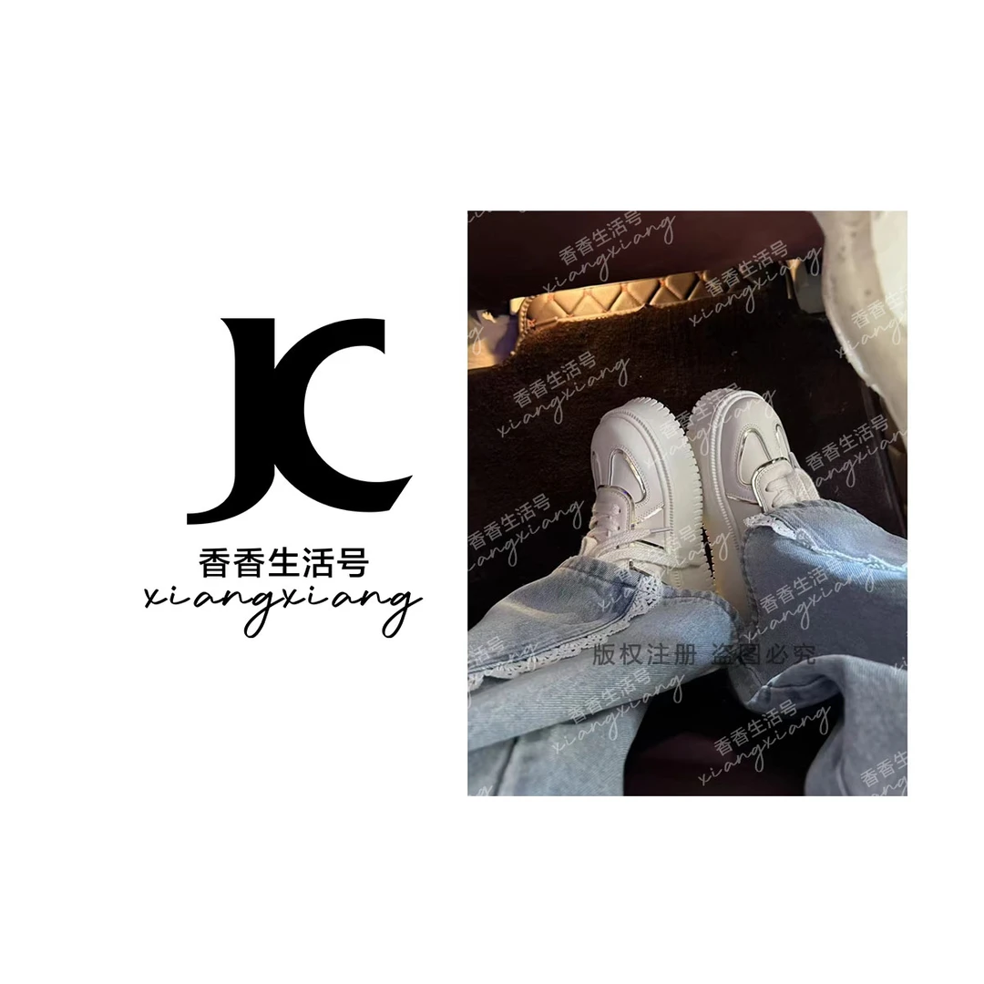 【香香专属】“线雕鞋”2025春季新款厚底小白鞋休闲板鞋2507 跟高5cm