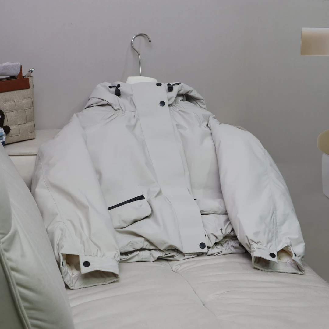 【13234】高品质原创设计两色百搭连帽羽绒服星