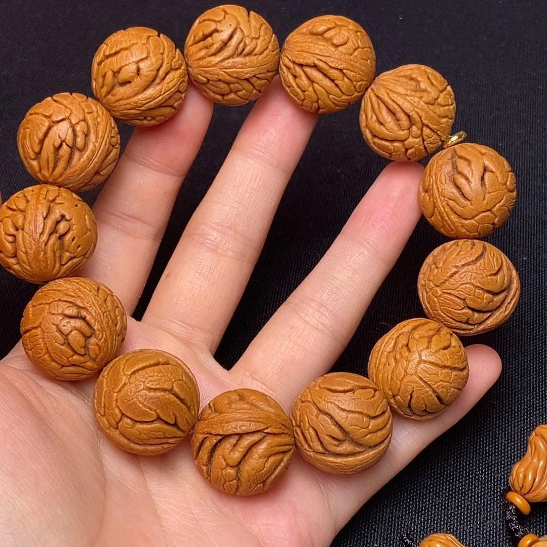桃核手串秦岭龙纹桃核1