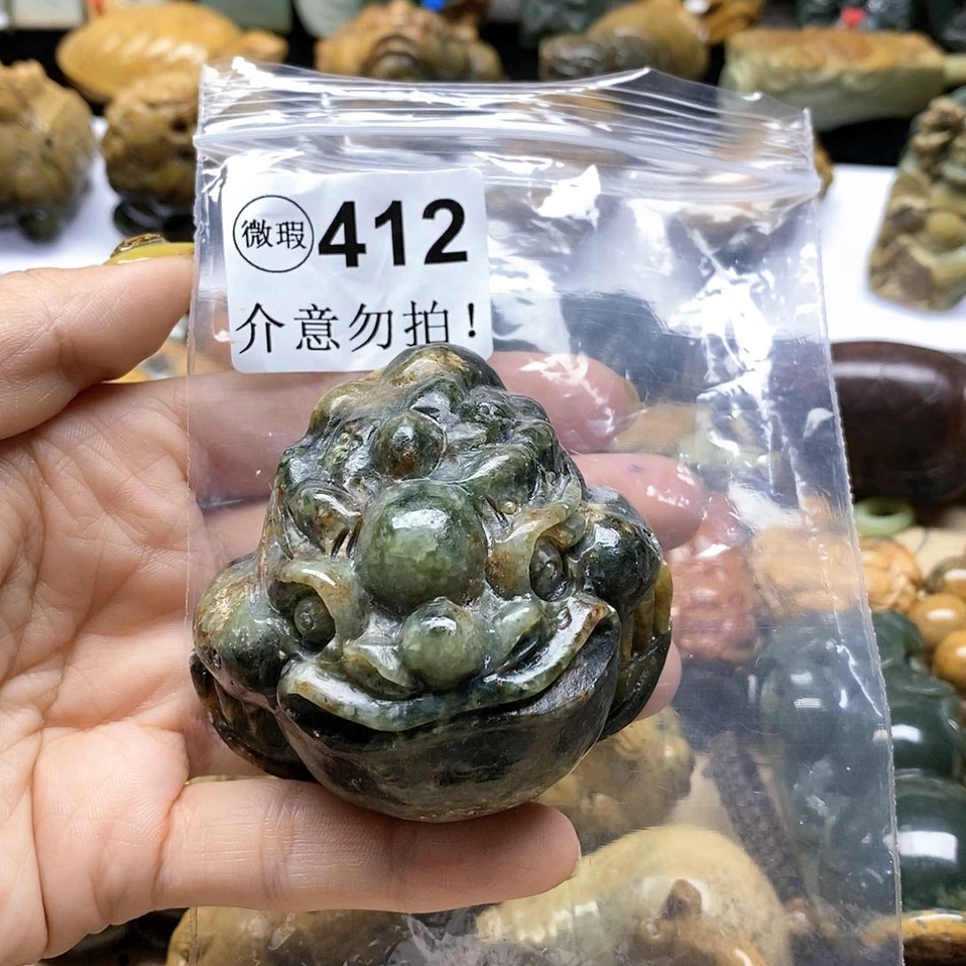 岫岩河磨玉（透闪石质玉）未镶嵌把件L***爵