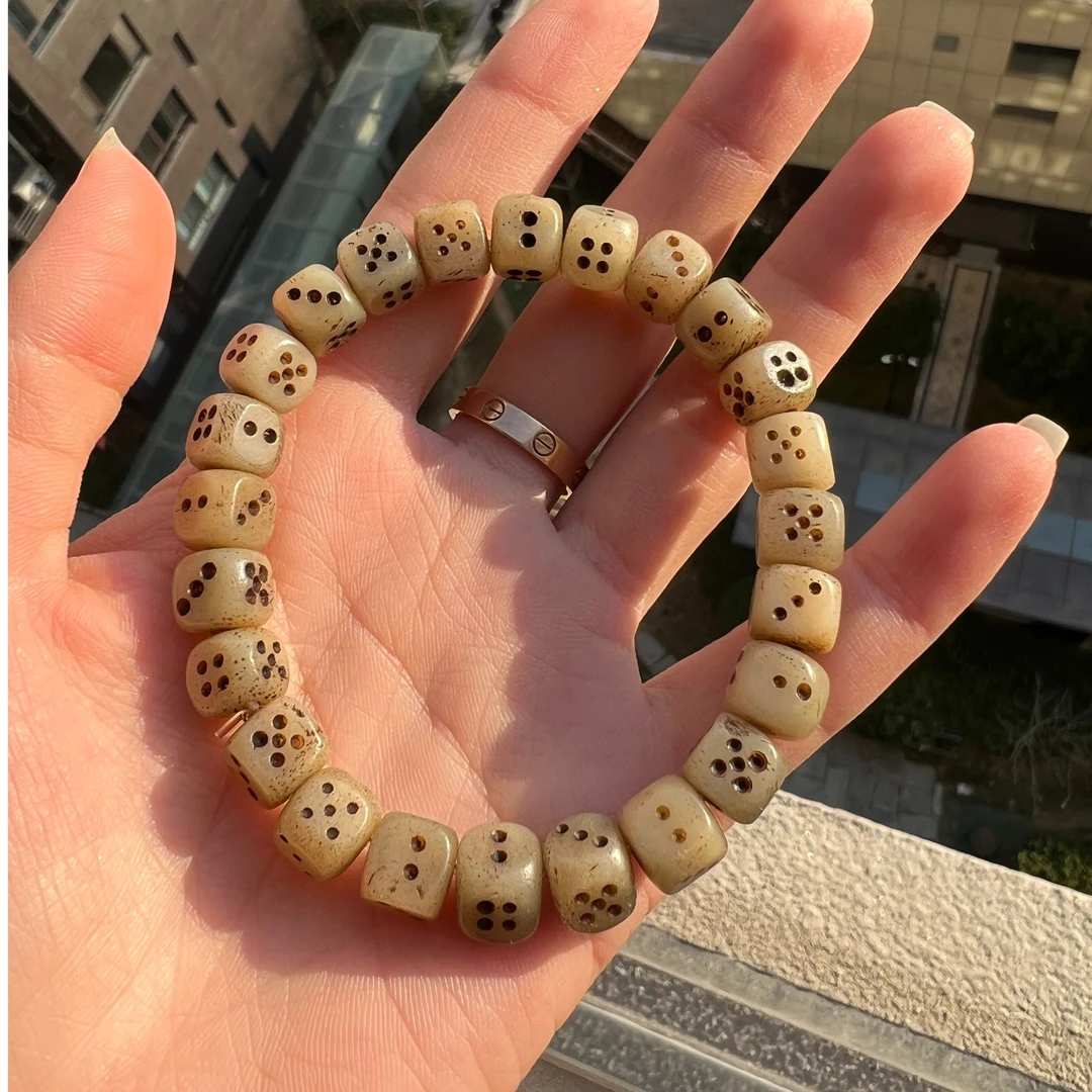 藏式牦牛骨筛子0.85手串