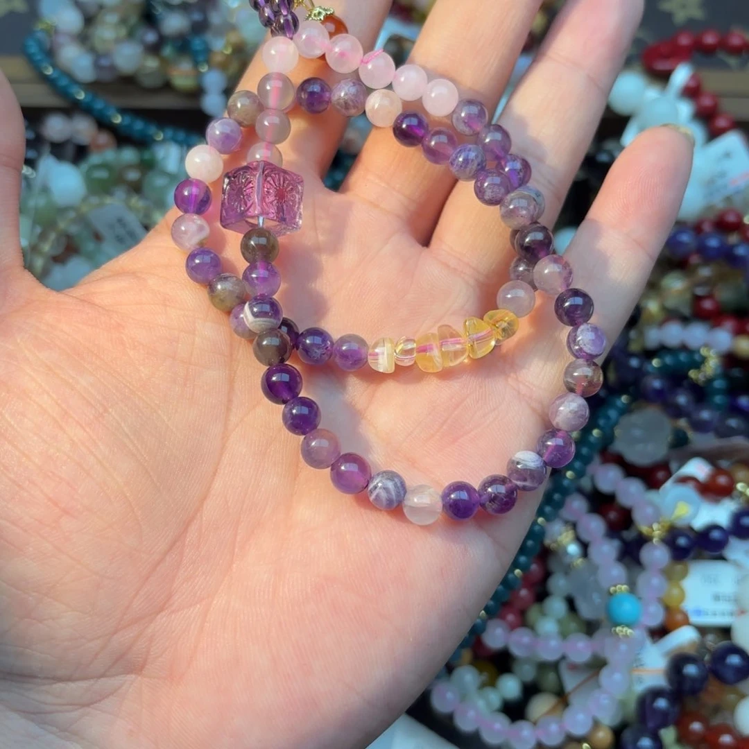 水晶手链未镶嵌撑**了紫水晶