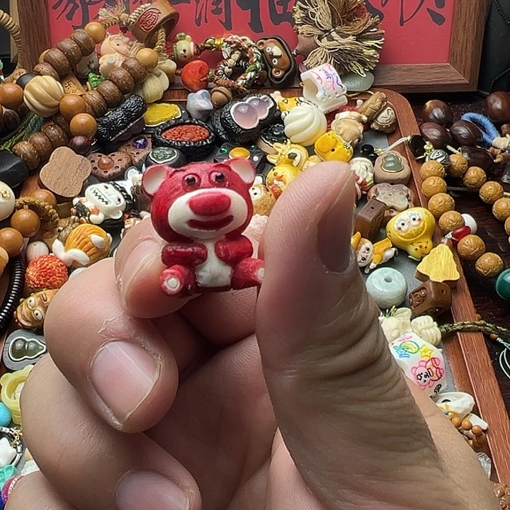 非金属根付草莓熊