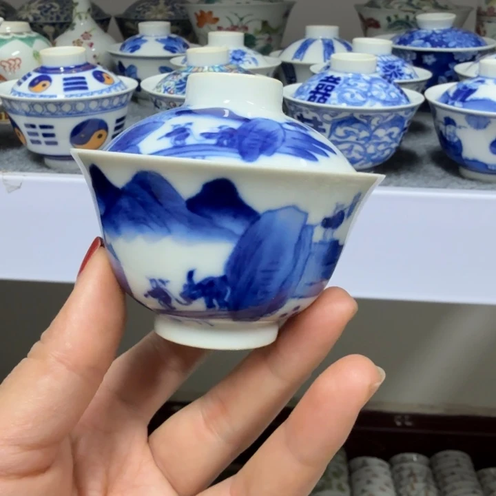 景德镇陶瓷杯子盖碗