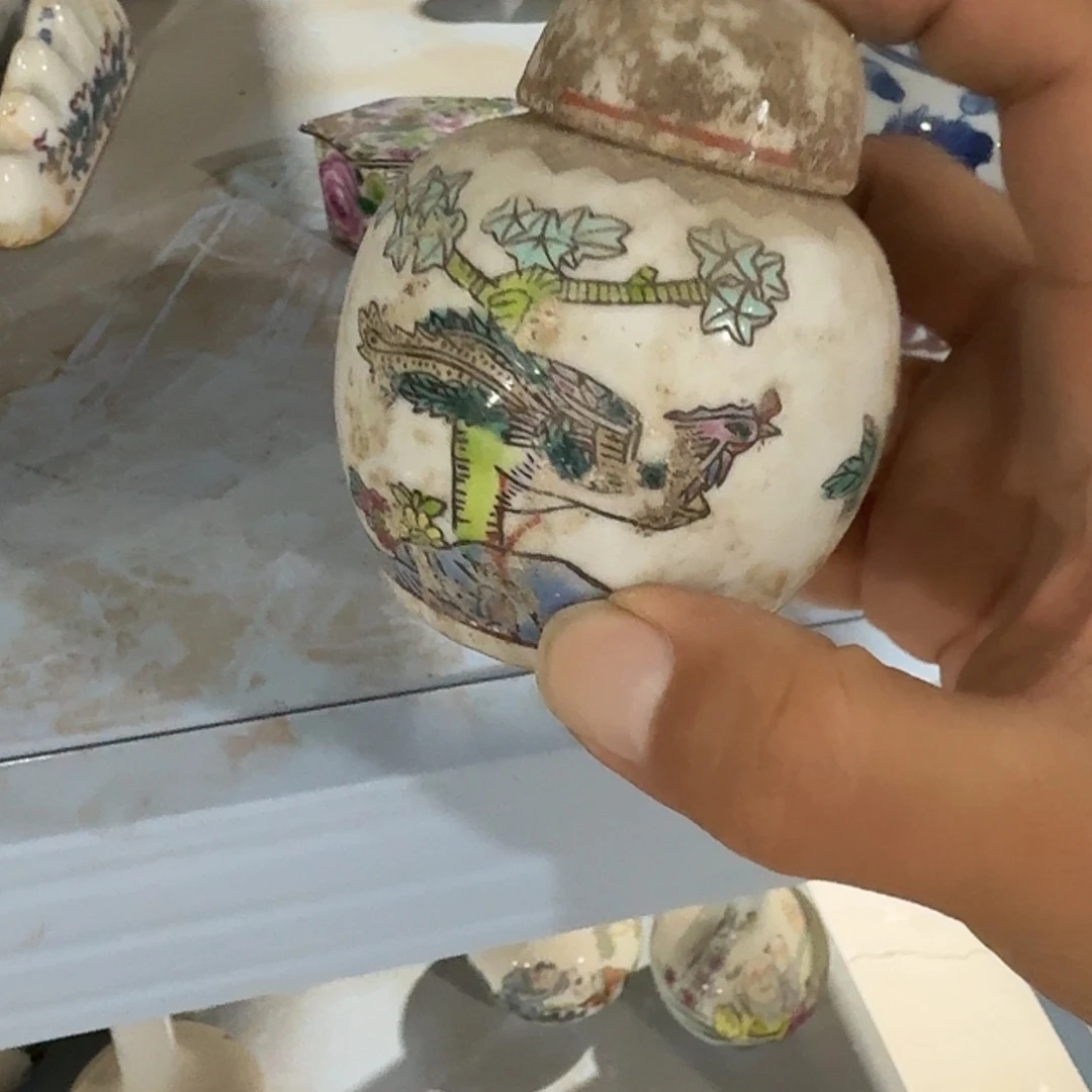 瓷片摆件手绘瓷器全部处理