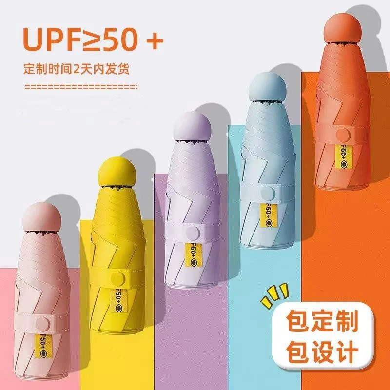 超轻太阳伞雨伞防晒防紫外线女小巧轻便防晒伞遮阳伞五折晴雨两用