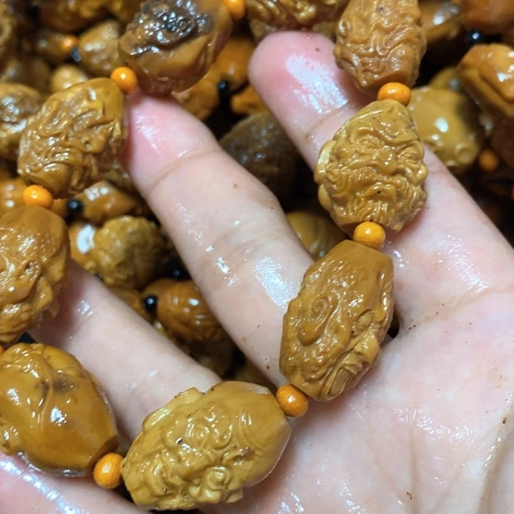 橄榄核手串/手链橄榄微瑕花皮罗汉