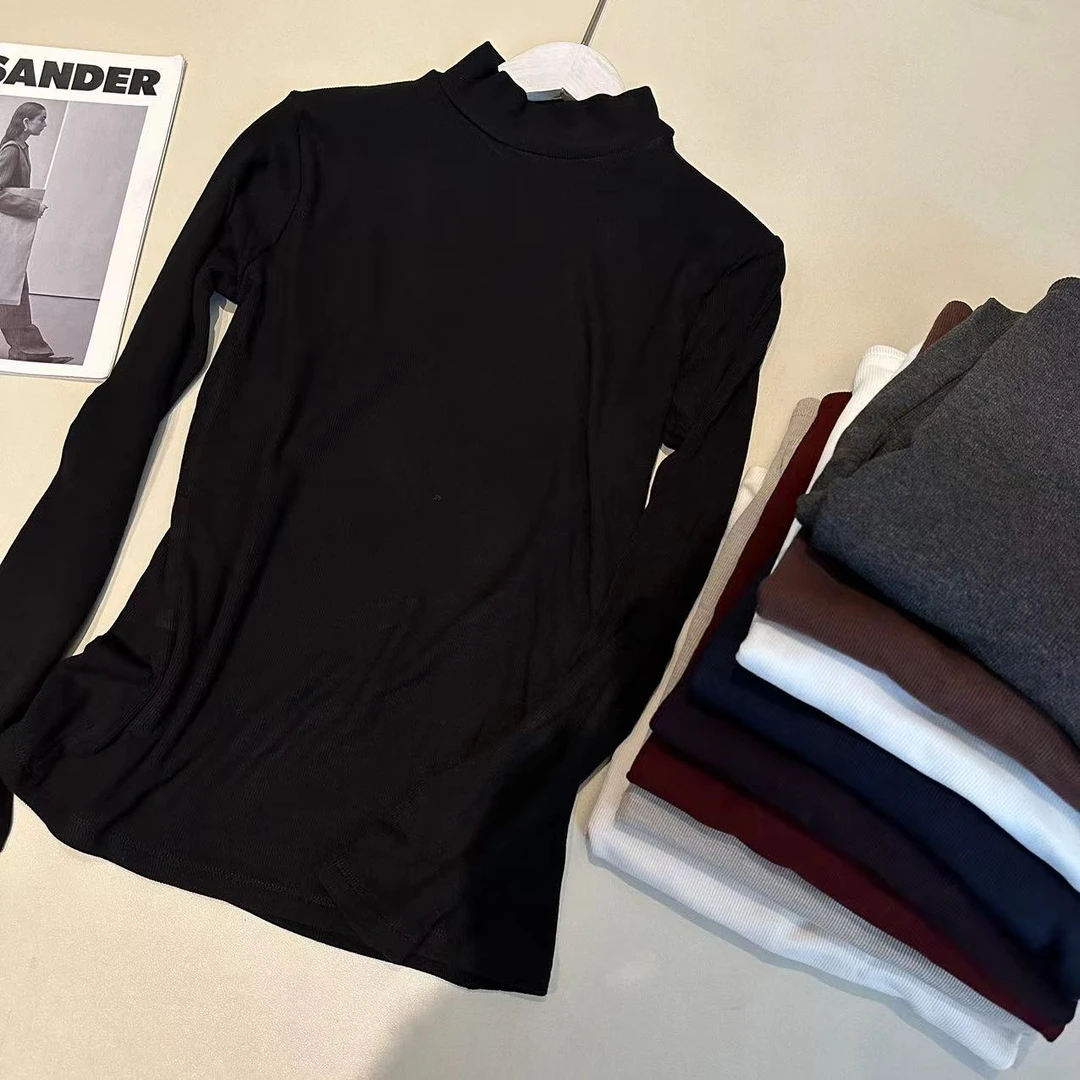 《姚家优麦汇》YH2878秋冬款圆领设计感时尚百搭长袖显瘦上衣款女