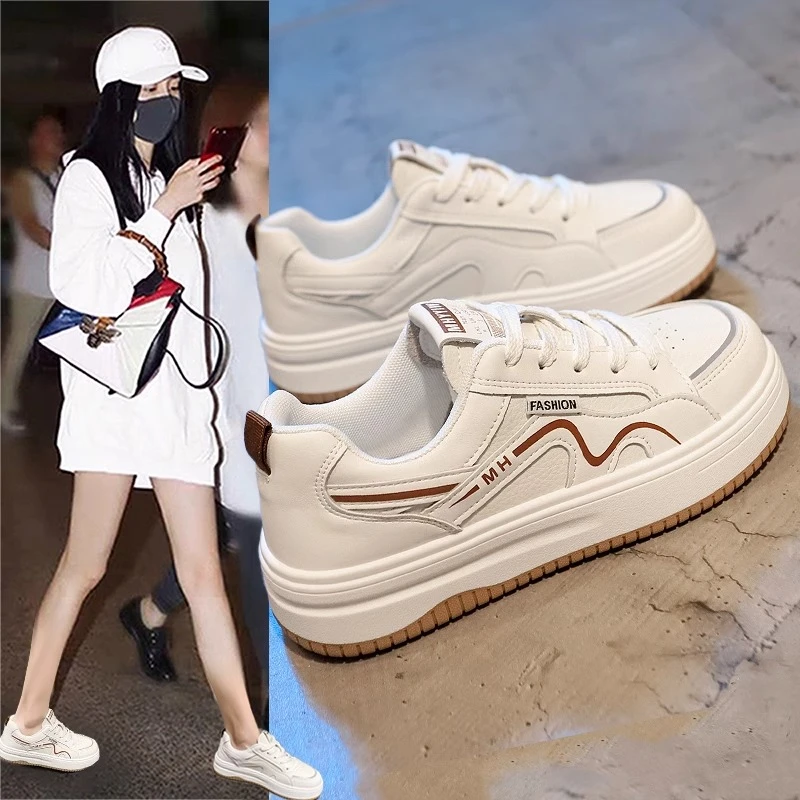 啄木鸟小白鞋女鞋2025春季季新款单鞋平底学生鞋子女百搭休闲板鞋