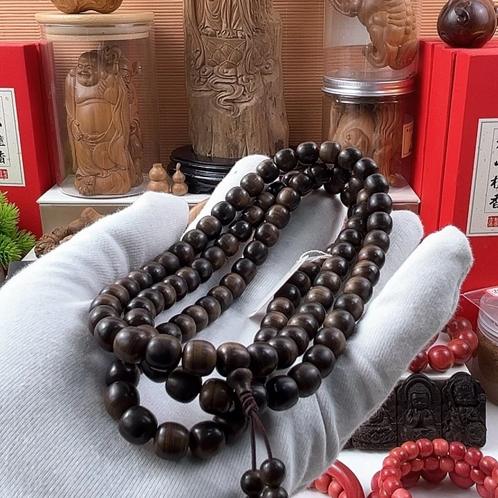 檀香木W*i老山檀香阴沉8✖️8.5老型108颗沉水特价