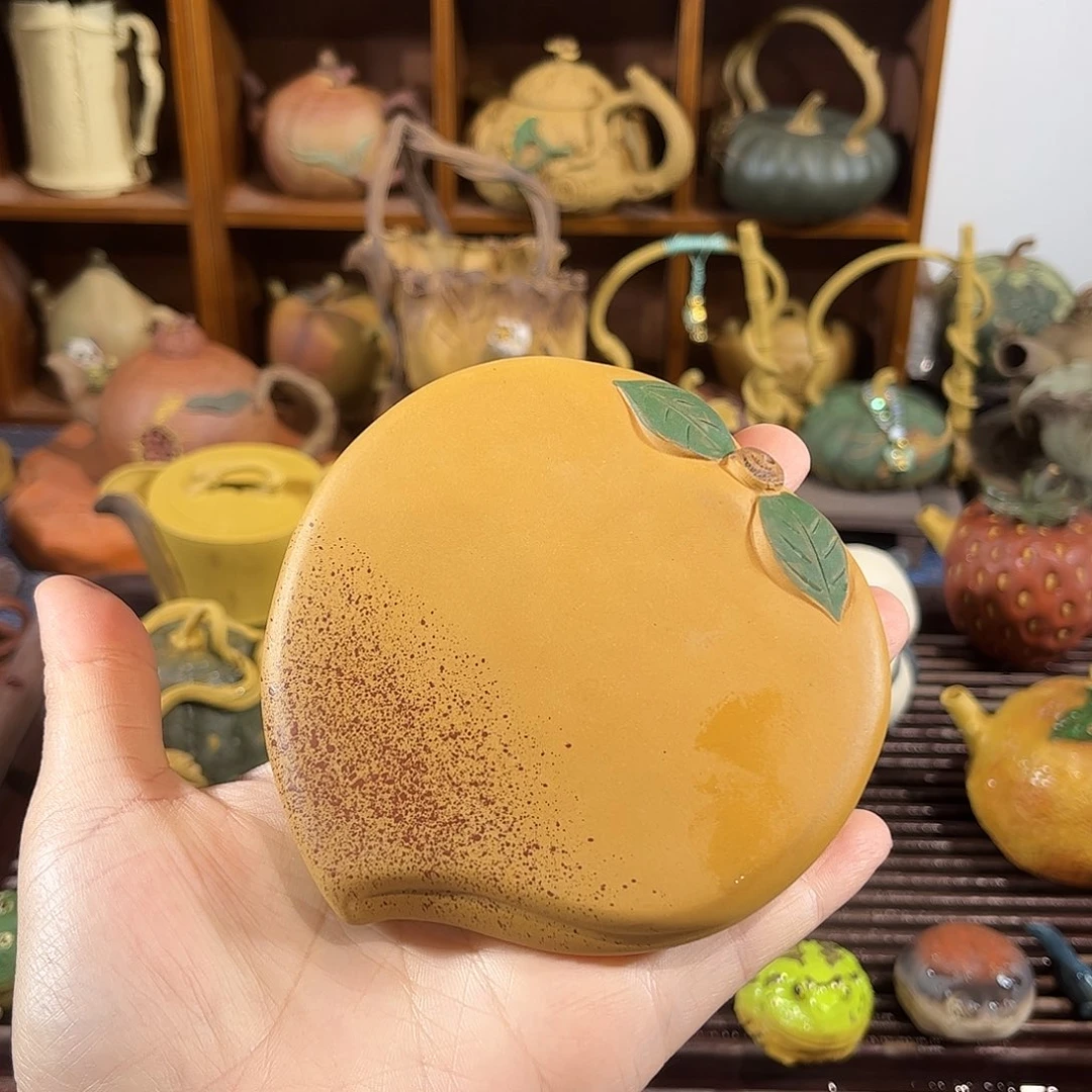 紫砂茶宠桃子杯垫
